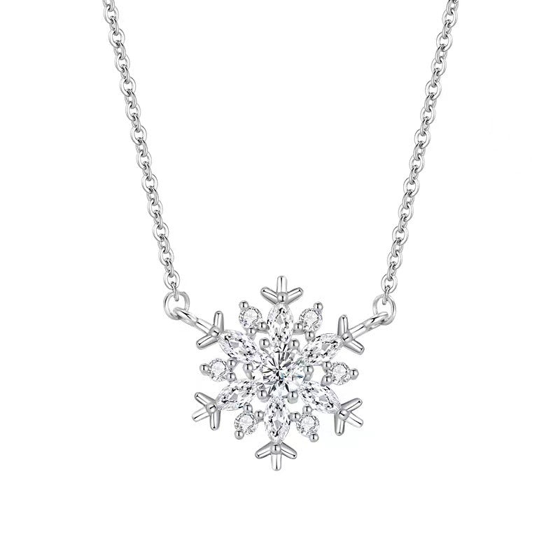 Snowflake Design Light Luxury Clavicle Chain Pendants