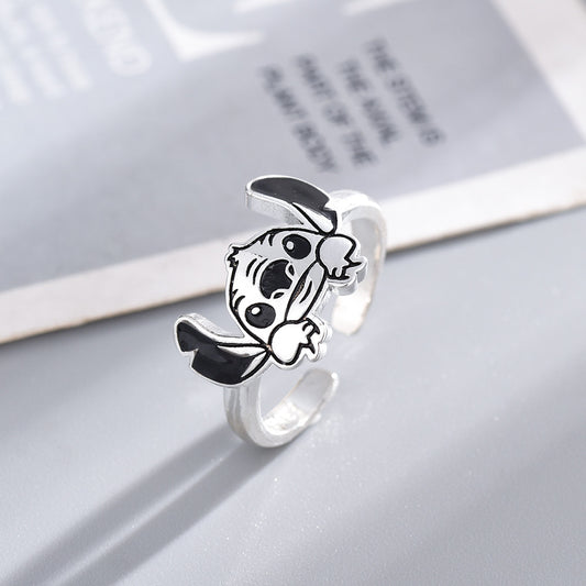 Cute Pattern Anime Protagonist Epoxy Opening Ring