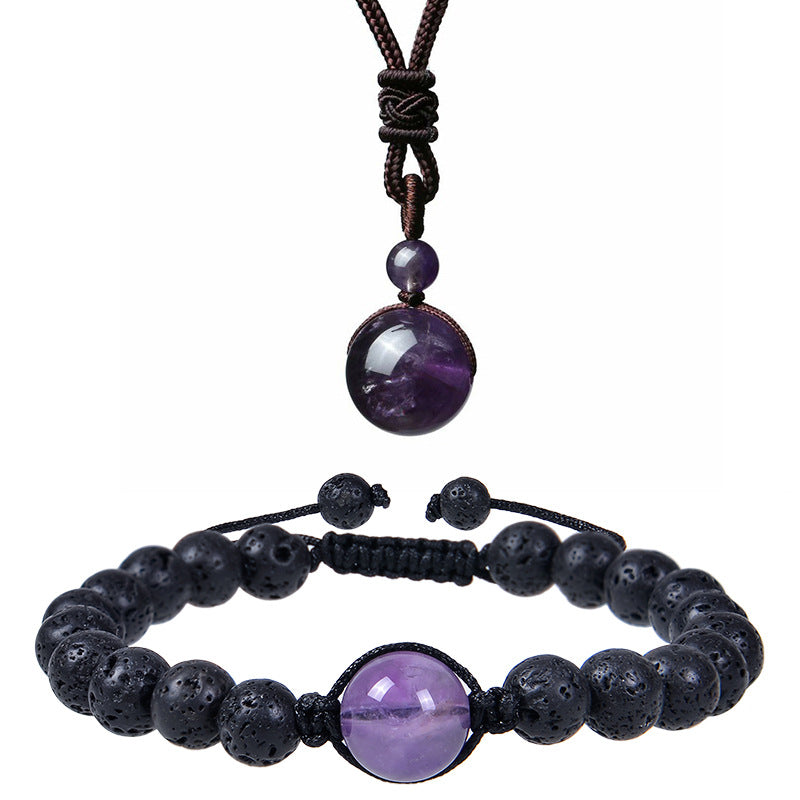 Women's & Men's Tigereye Natural Obsidian Amethyst For Necklaces