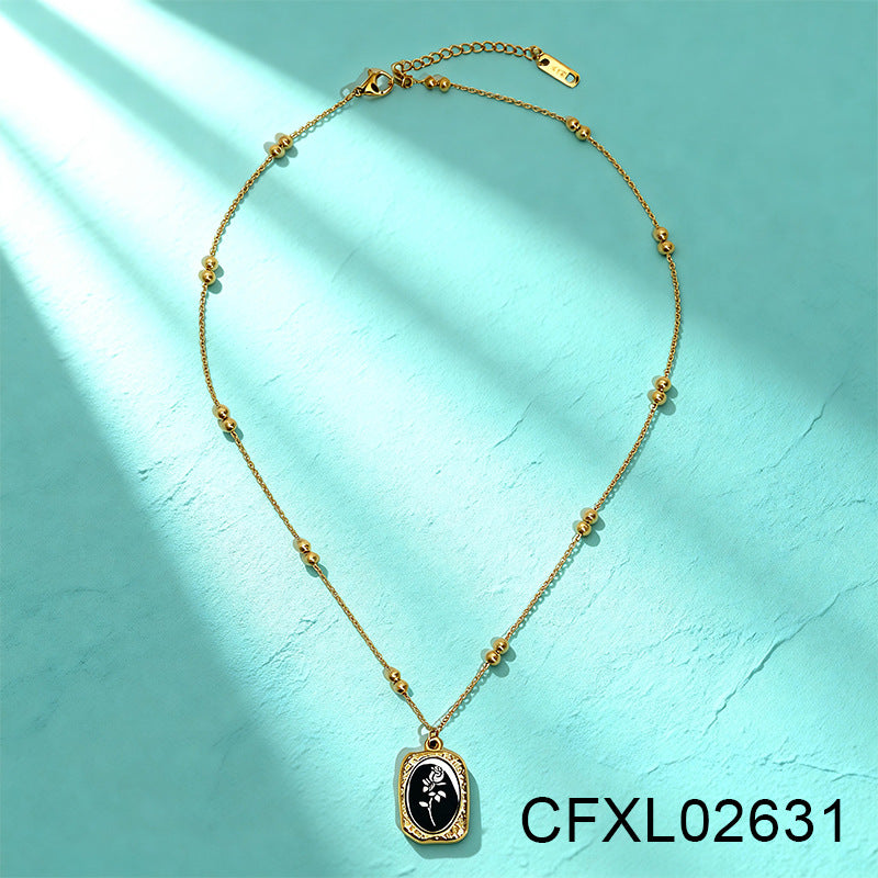 Women's Light Luxury High-grade Titanium Steel Simple Geometric Necklace