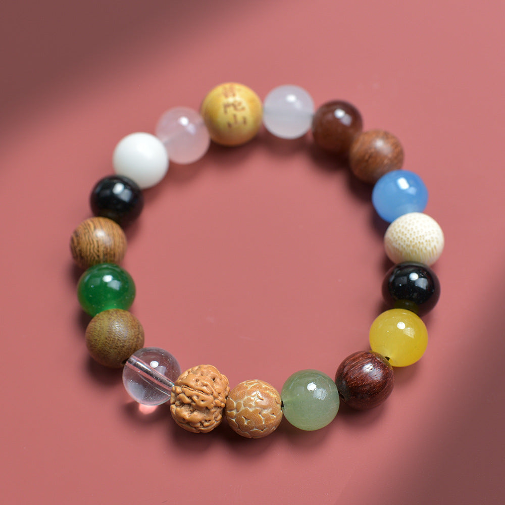 Seed Bodhi Female Eighteen Prayer Beads Charm Bracelet