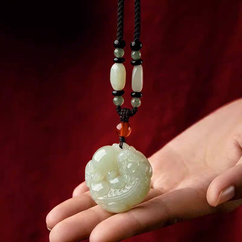 Women's & Men's Jade Peace Fortune Creative Gift Necklace