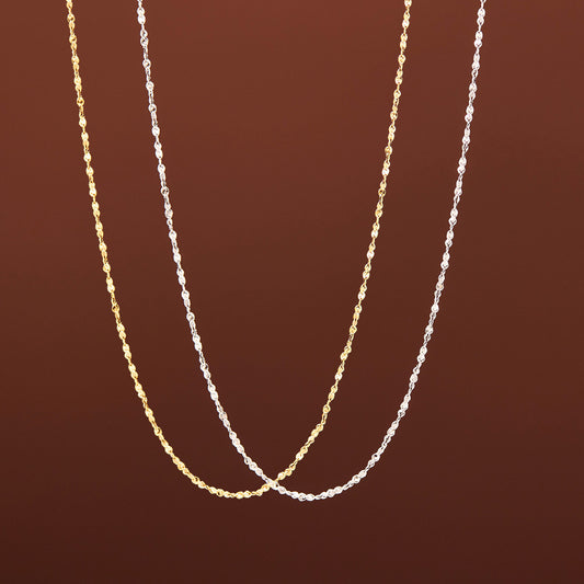 Women's Gold Titanium Steel Starry Chain Clavicle Necklaces