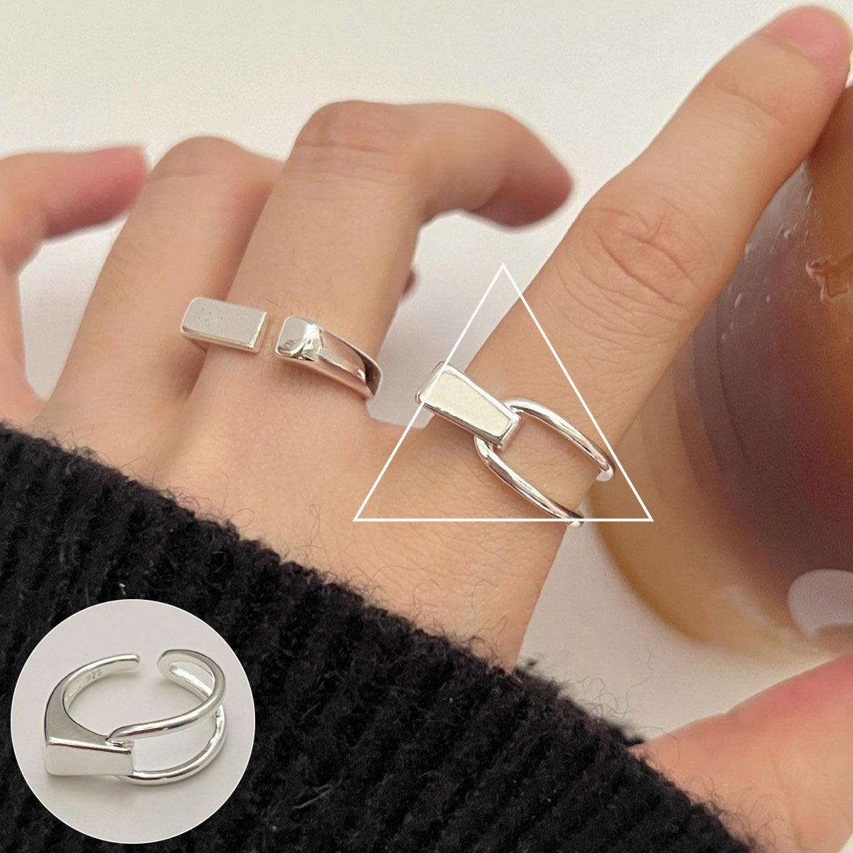 Women's Retro Combined Fashion Personality Index Finger Rings