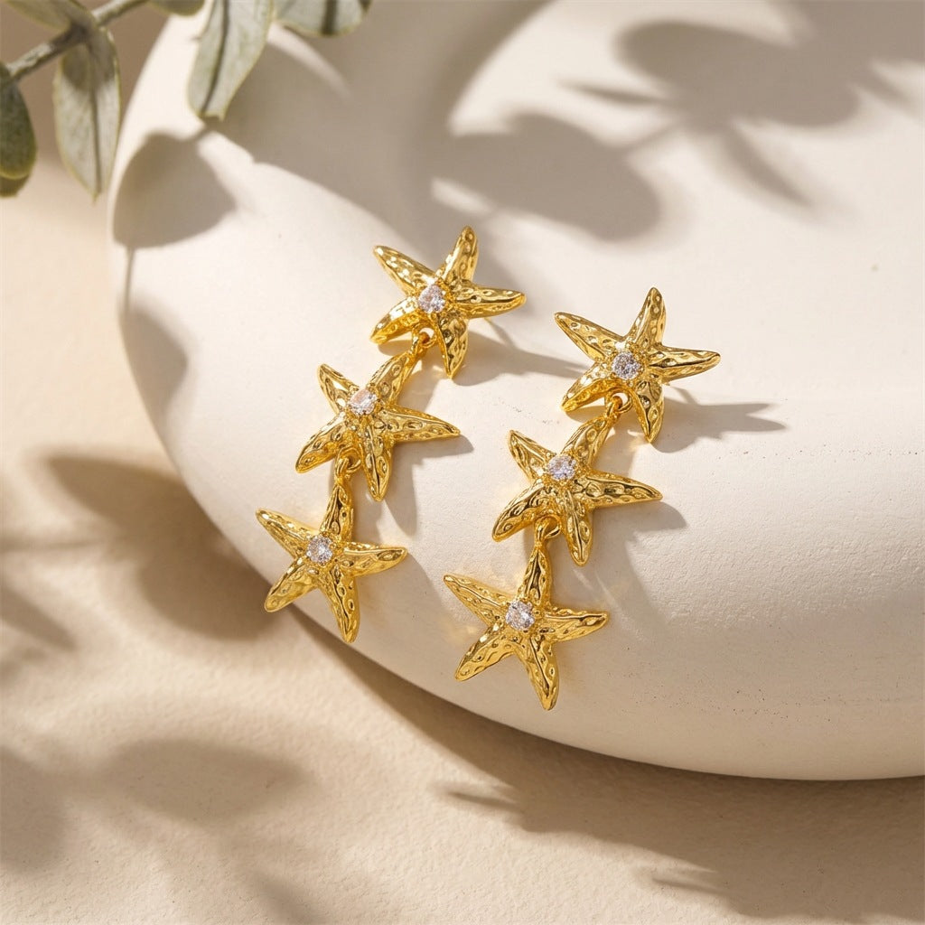 Series Starfish Shell Female Niche High Sense Earrings