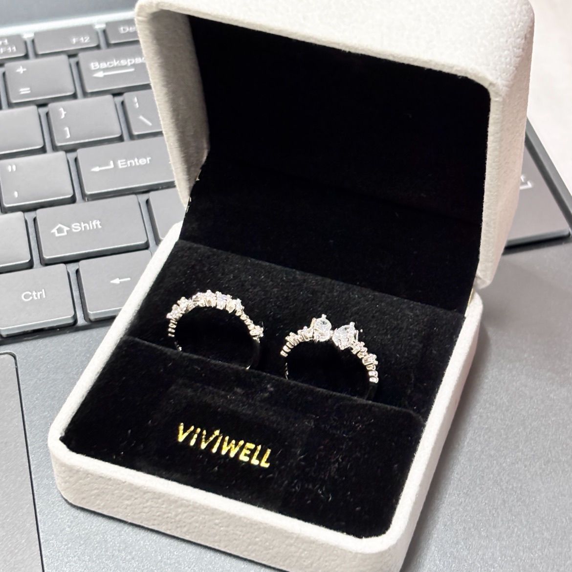 Couple Super Fairy Two People Design Birthday Rings