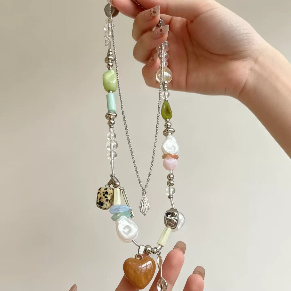 Women's Niche High Sense Twin Vacation Clavicle Chain Necklace