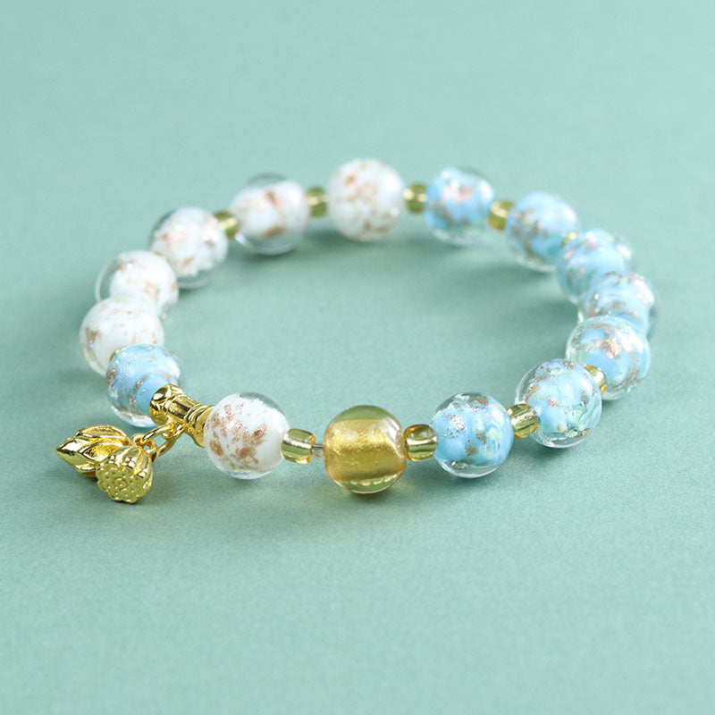 Women's Light Luxury High-grade Luminous Glaze Chinese Beaded Scenic Bracelet