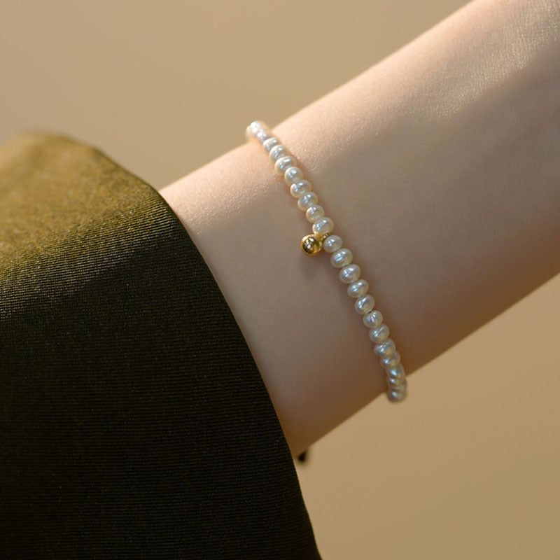 Pearl Little Golden Beans Female Design High-grade Girlfriends Bracelets