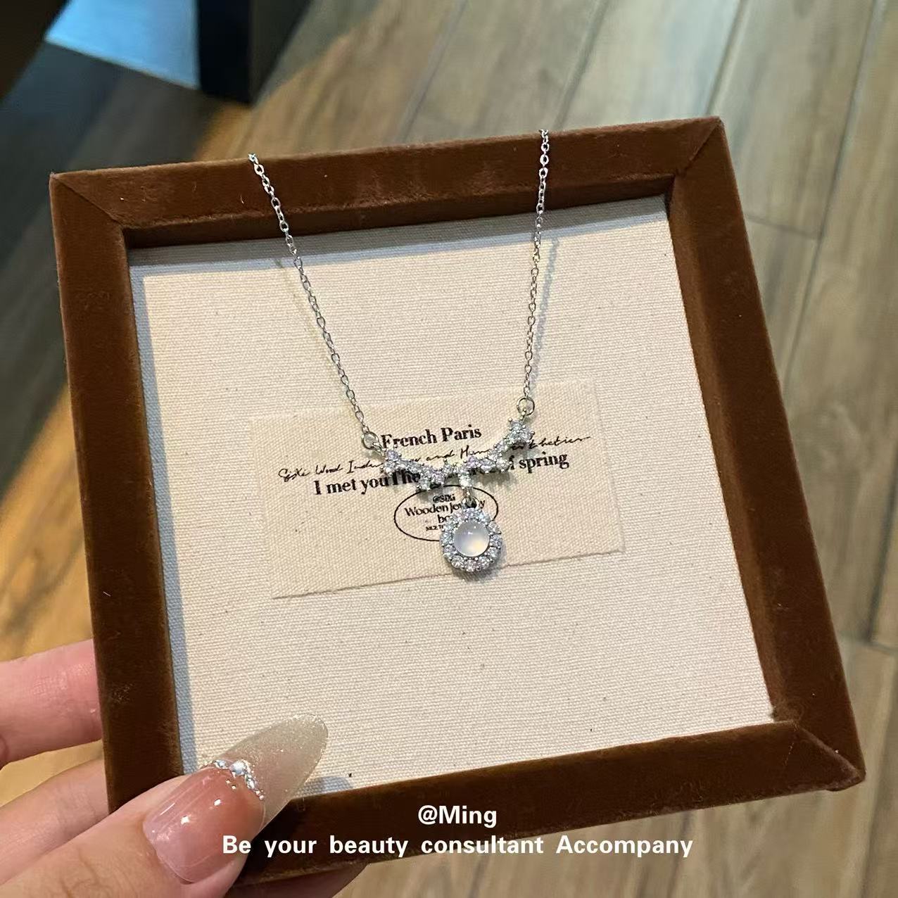 Sweet Blue Water Angel Tears Light Necklaces