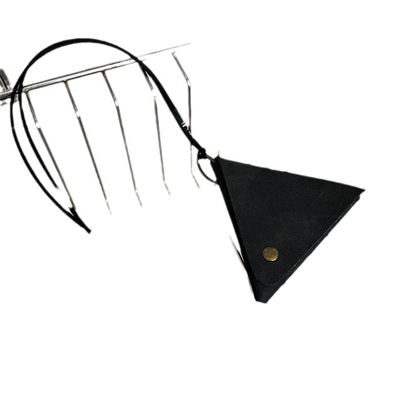 Triangle Bag Fashion Wear Accessory Halter Small Design Suede Necklaces