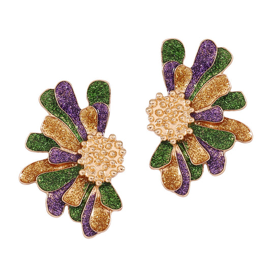 Female Design Sense Niche Shaped Flower Irish Earrings