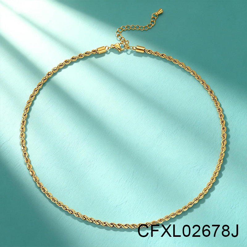 Women's Light Luxury High-grade Titanium Steel Simple Geometric Necklace