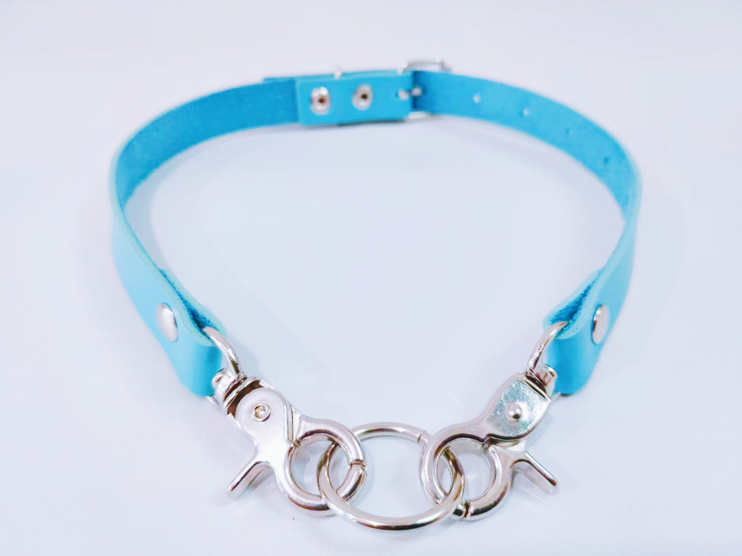 Fashion Simple Leather Buckle Punk Sexy Rings