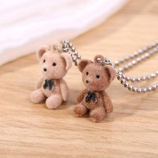 Cute Cartoon Bear Milk Cool Hip Necklaces