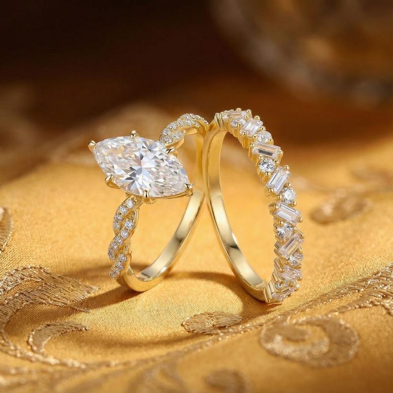 Horse Eye Stone Copper Gold-plated Grade Zircon Eight Hearts Arrows Rings