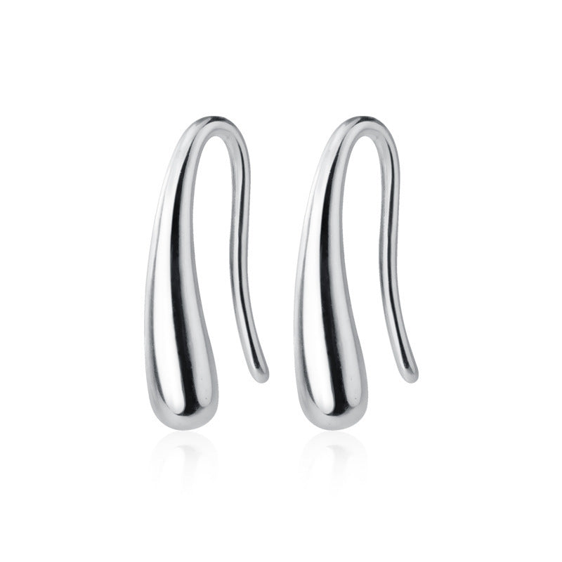 Women's Style Fresh Sweet Glossy Water Drop Mori Simple Ear Hook
