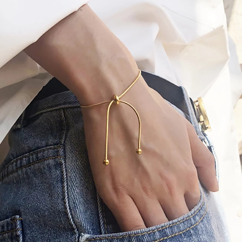 Simple Long Tassel Stylish Adjustable Metal Square Snake Necklaces