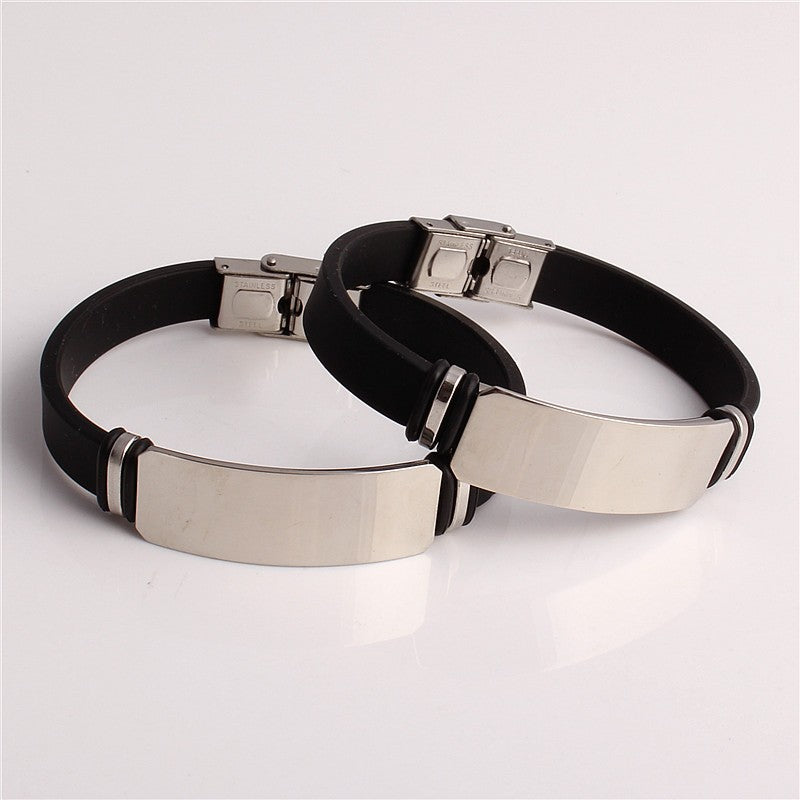 Hand Jewelry Stainless Steel Engraved Business Bracelets