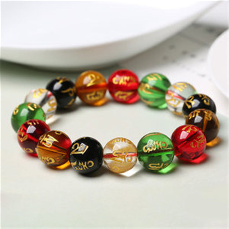 Colorful Six Words Motto Five Elements Stall Bracelets