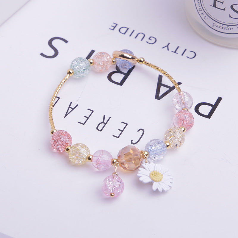 Children's Little Daisy Hot Flower Crystal Cartoon Bracelets