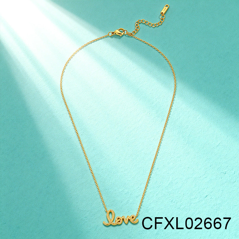 Women's Light Luxury High-grade Titanium Steel Simple Geometric Necklace