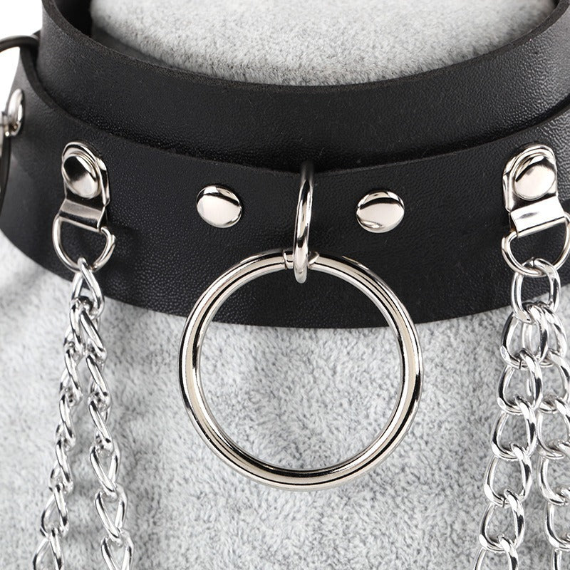 Shooting Nightclub Round Chain Clavicle Bandana Exaggerated Collar