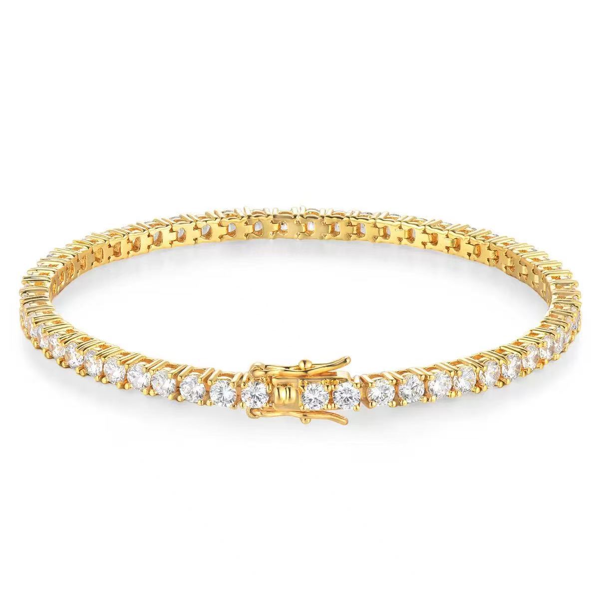 Women's & Men's Drill Hip Hop Tennis Chain Light Bracelets