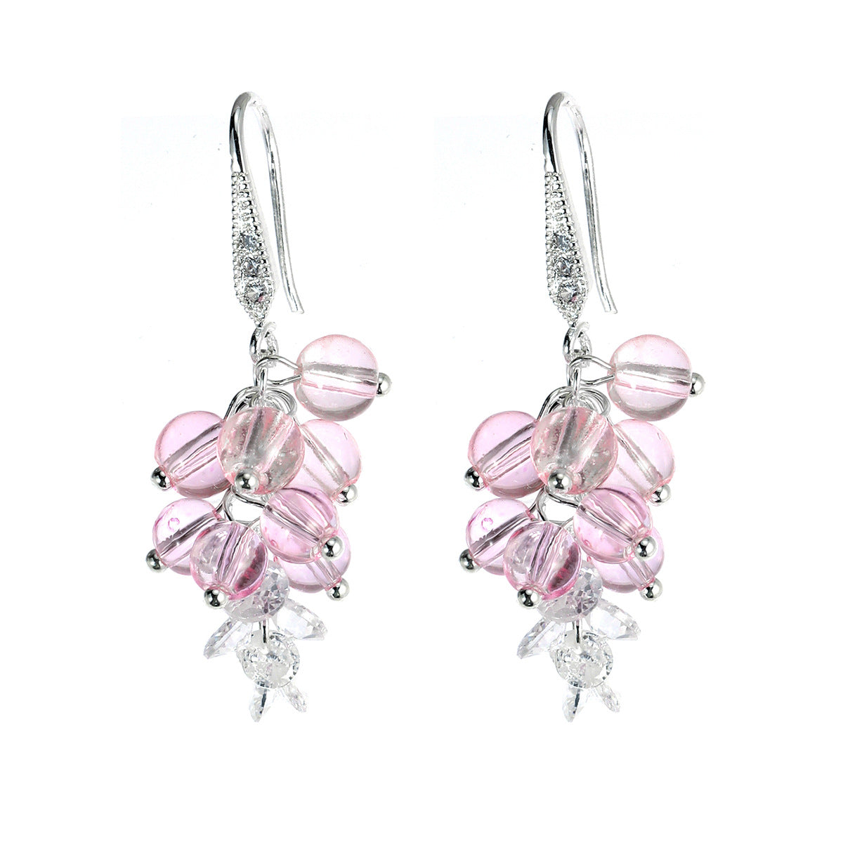 Needle Elegant Zircon Pearl Tassel Personality Fashion High Sense Gentle Rings