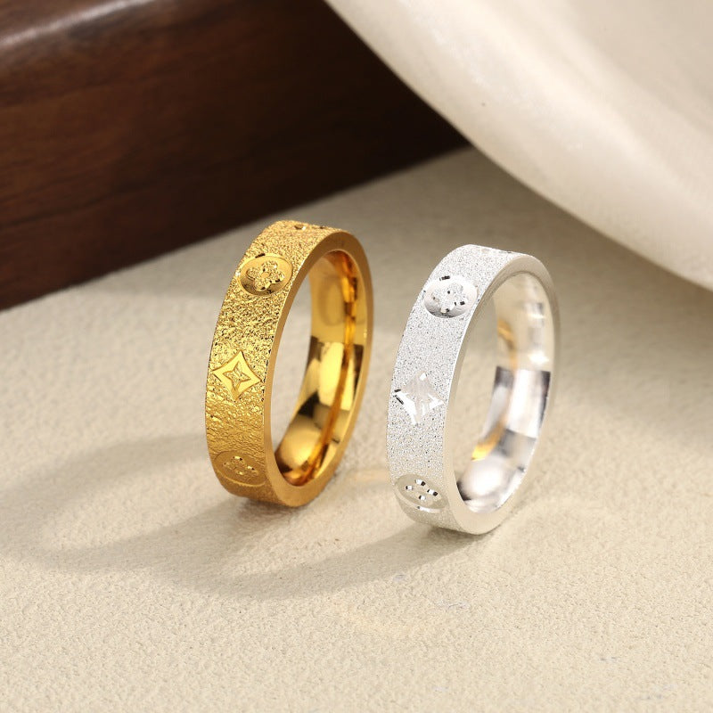 Closed Mouth Shiny Crystal Minority Exquisite Advanced Affordable Luxury Fashion Ring