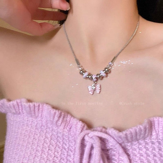 Women's Zircon Light Luxury Minority High-grade Accessories Necklaces