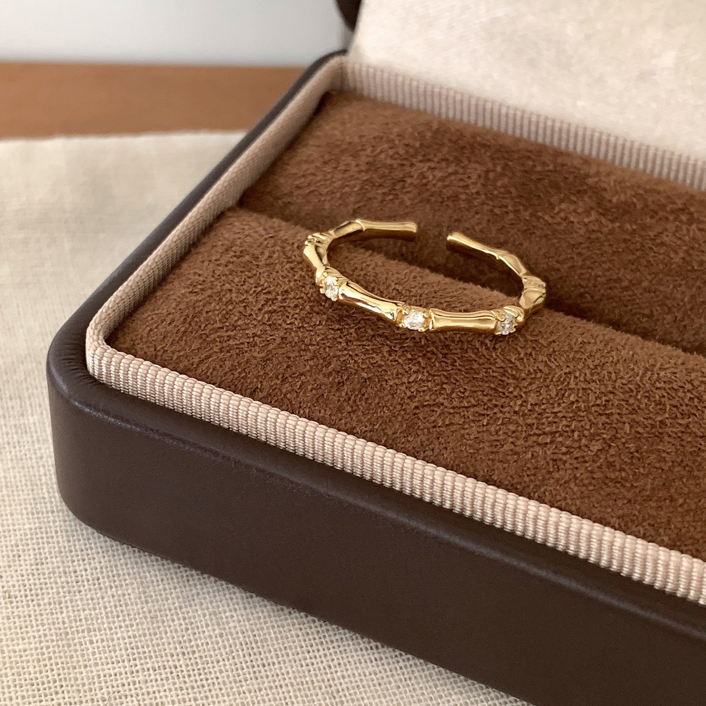 Bamboo Female Design Versatile Opening Adjustable Index Finger Ring