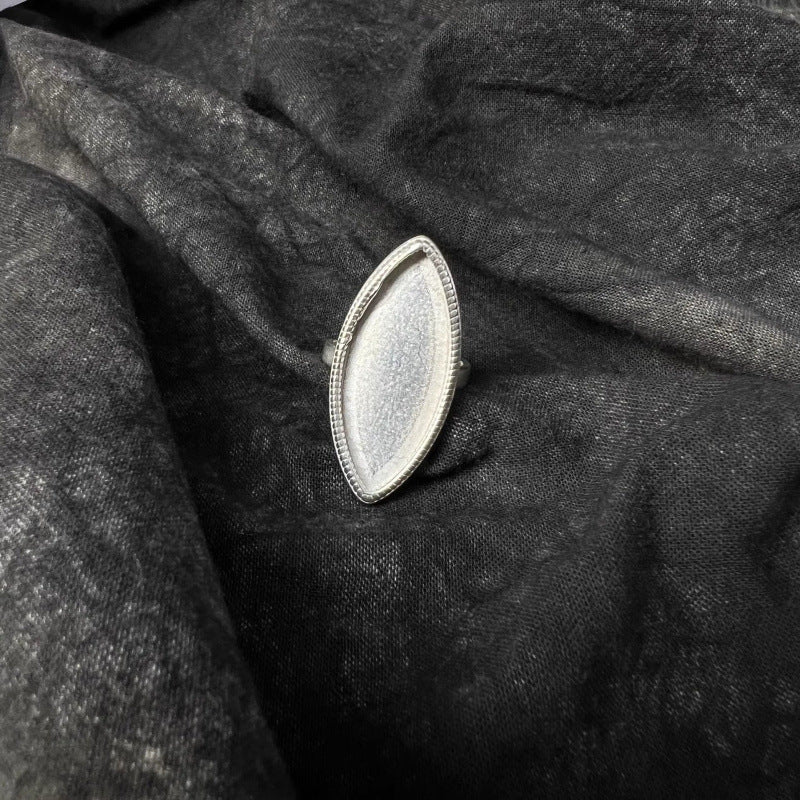 Distressed Ethnic Style Handmade Old Sier Miao Ring