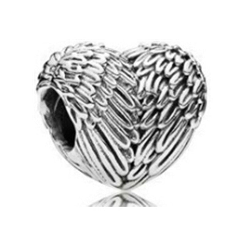 Alloy Large Hole Beads Hollowed Heart Shape Jewelry Accessories