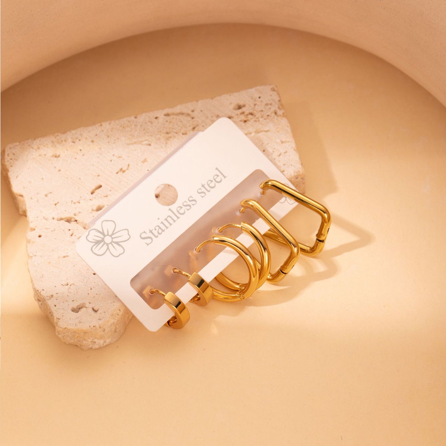 Titanium Steel Ear Exquisite Small Gold-plated Earrings