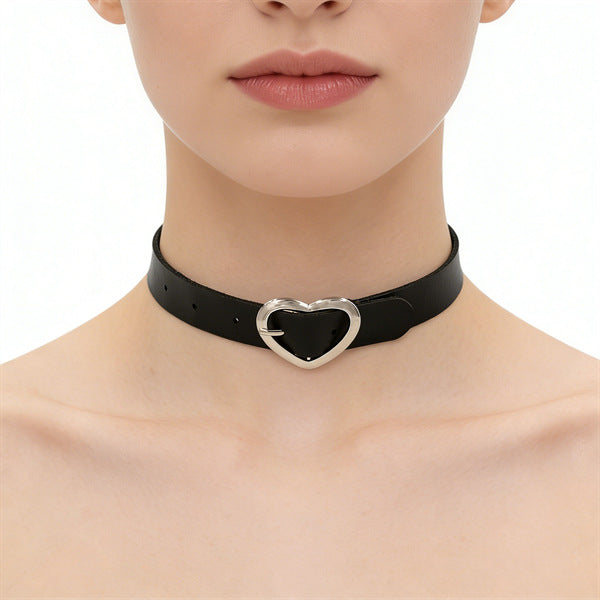 Punk Black Leather Unisex Dark Series Metal Chain Pendants