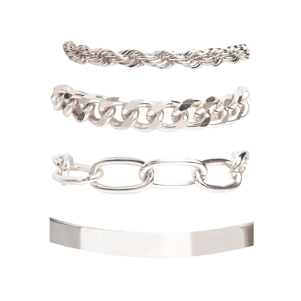 Pcs Hip Hop Cuban Punk Metal Bracelets