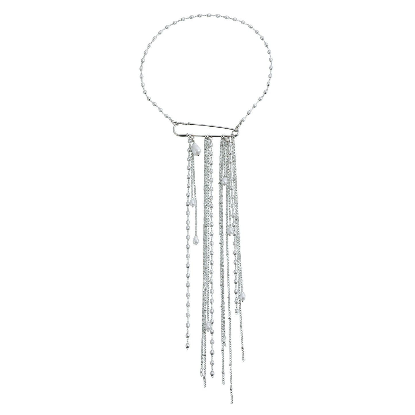 Style Pearl Tassel Brooch Female Hot Necklace