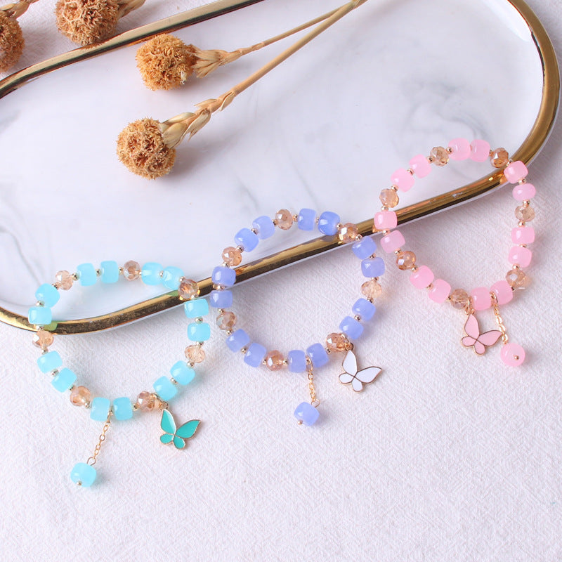 Women's Butterfly Crystal Simple Fashion Colorful Fresh Stall Will Bracelets