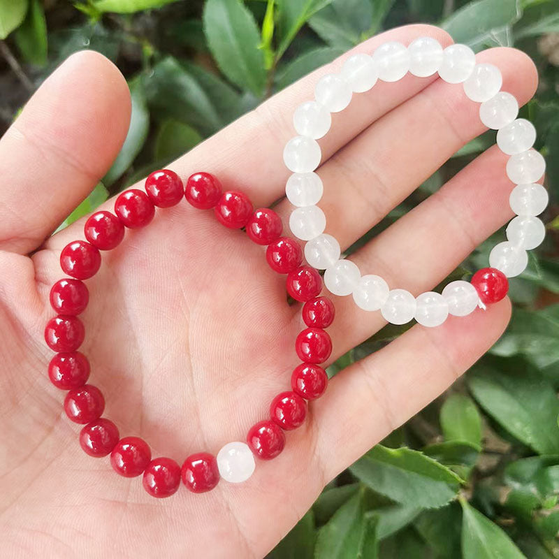 Imitation Jade Deep Love Han Bai Simple Elegant Sweet Live Bracelets