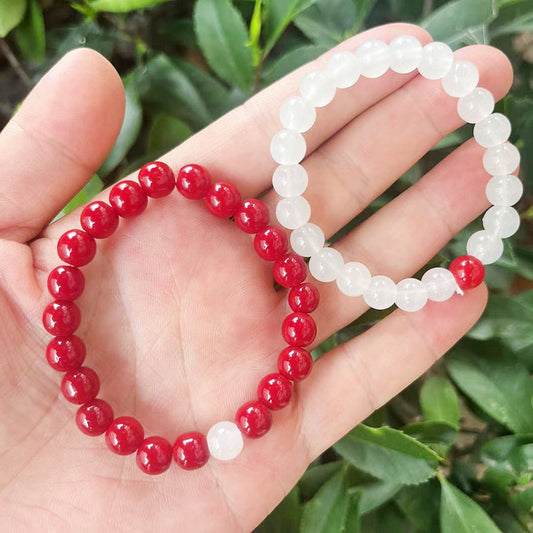 Imitation Jade Deep Love Han Bai Simple Elegant Sweet Live Bracelets