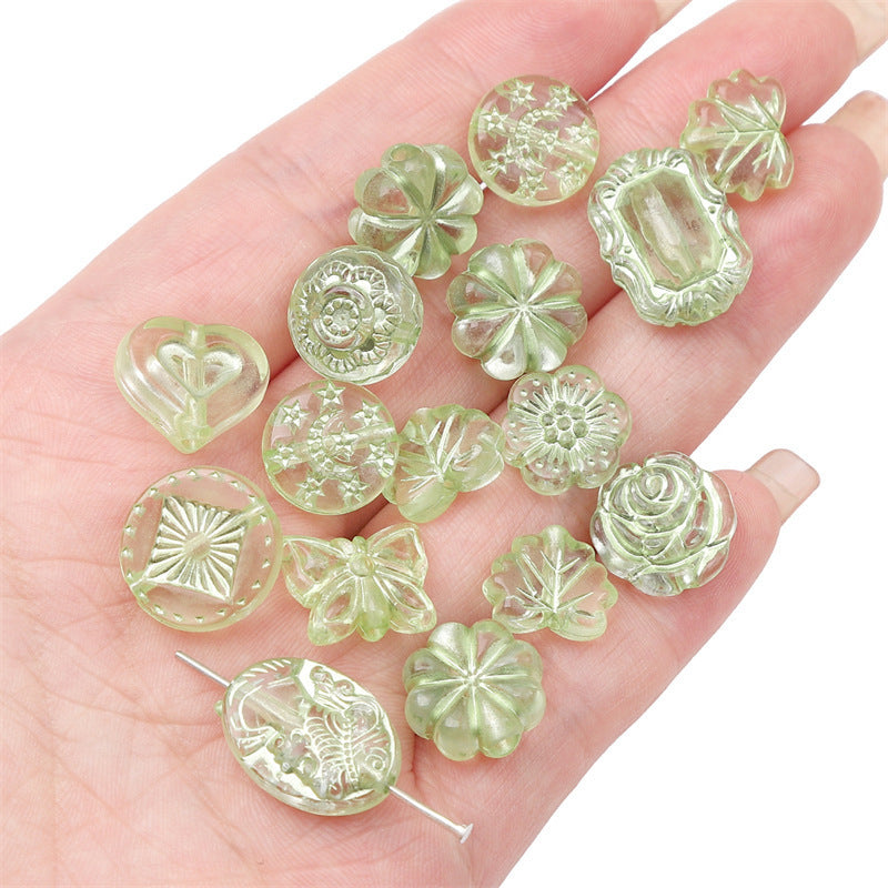 Acrylic Transparent Vintage Frosted Gold Scattered Beads Jewelry Accessories