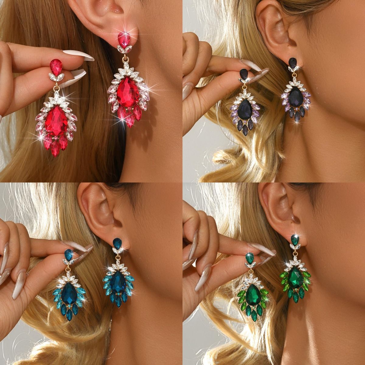 Water Drop Light Luxury High-grade Ear Earrings