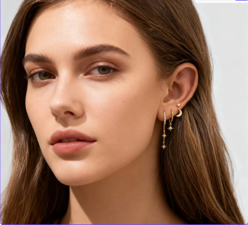 Water Drop Chinese Knot Butterfly Environmental Protection Female Niche Stud Earrings
