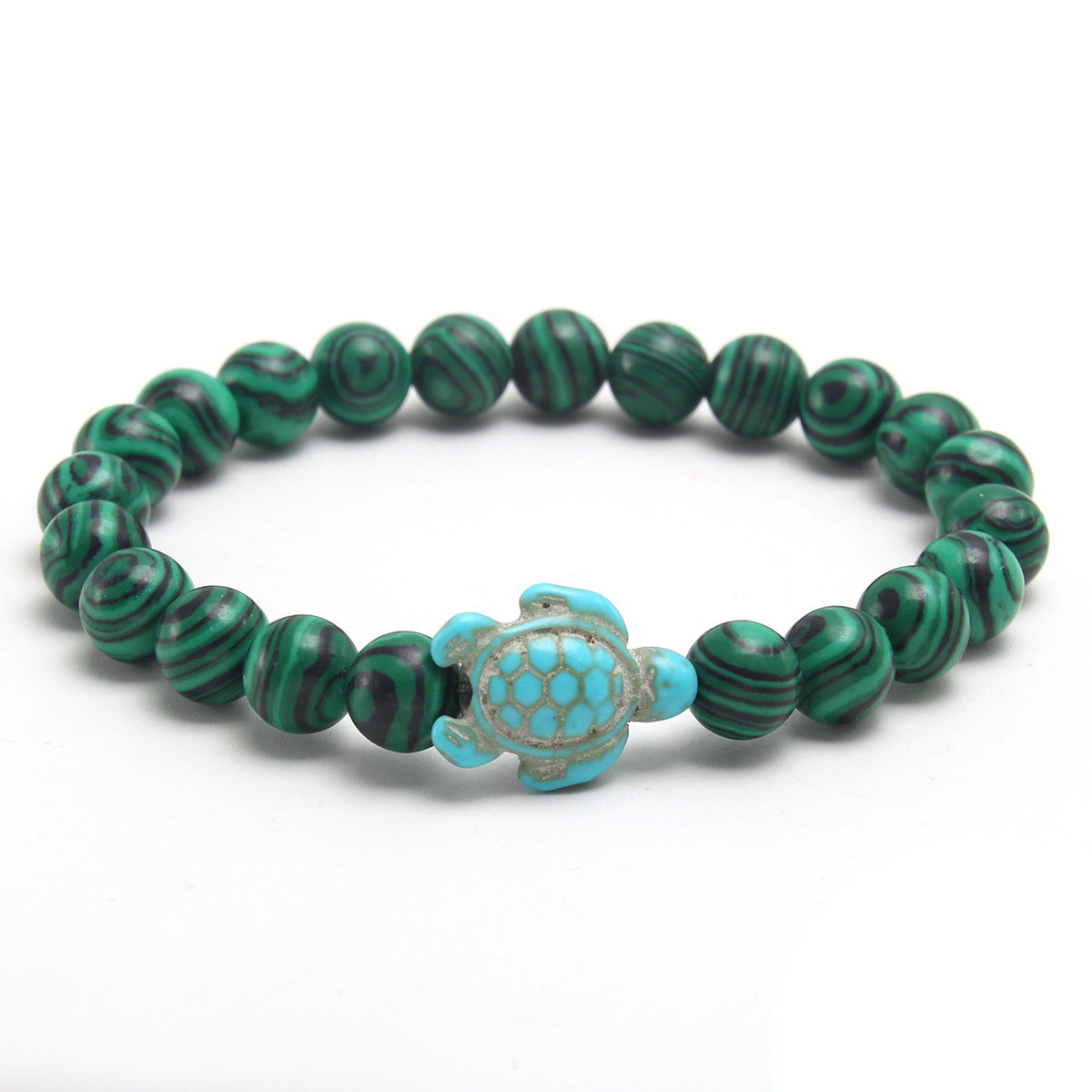 Durable Attractive Natural Stone Turtle Stretch Bracelets