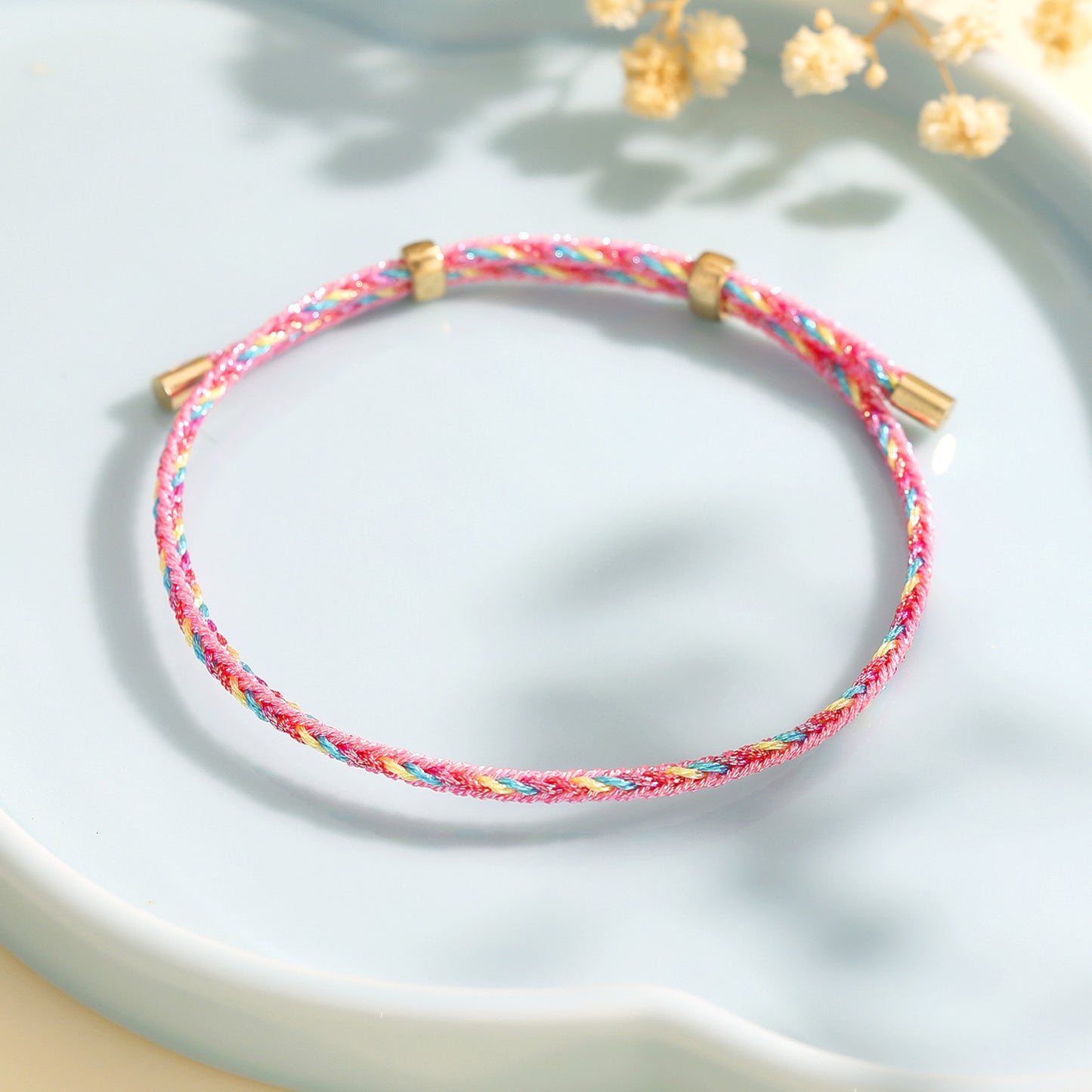 Women's & Men's Colorful Rope Hand-woven Magic Color Line Carrying Strap Bracelets