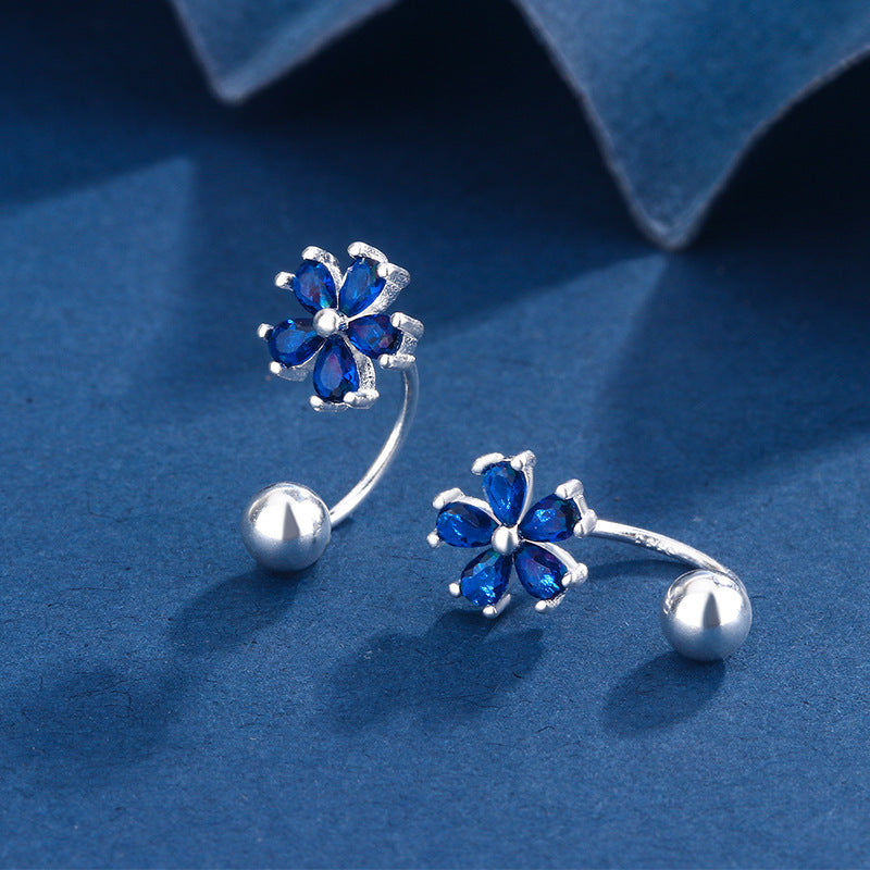 Women's Blue Diamond For Light Luxury Minority Design Stud Earrings