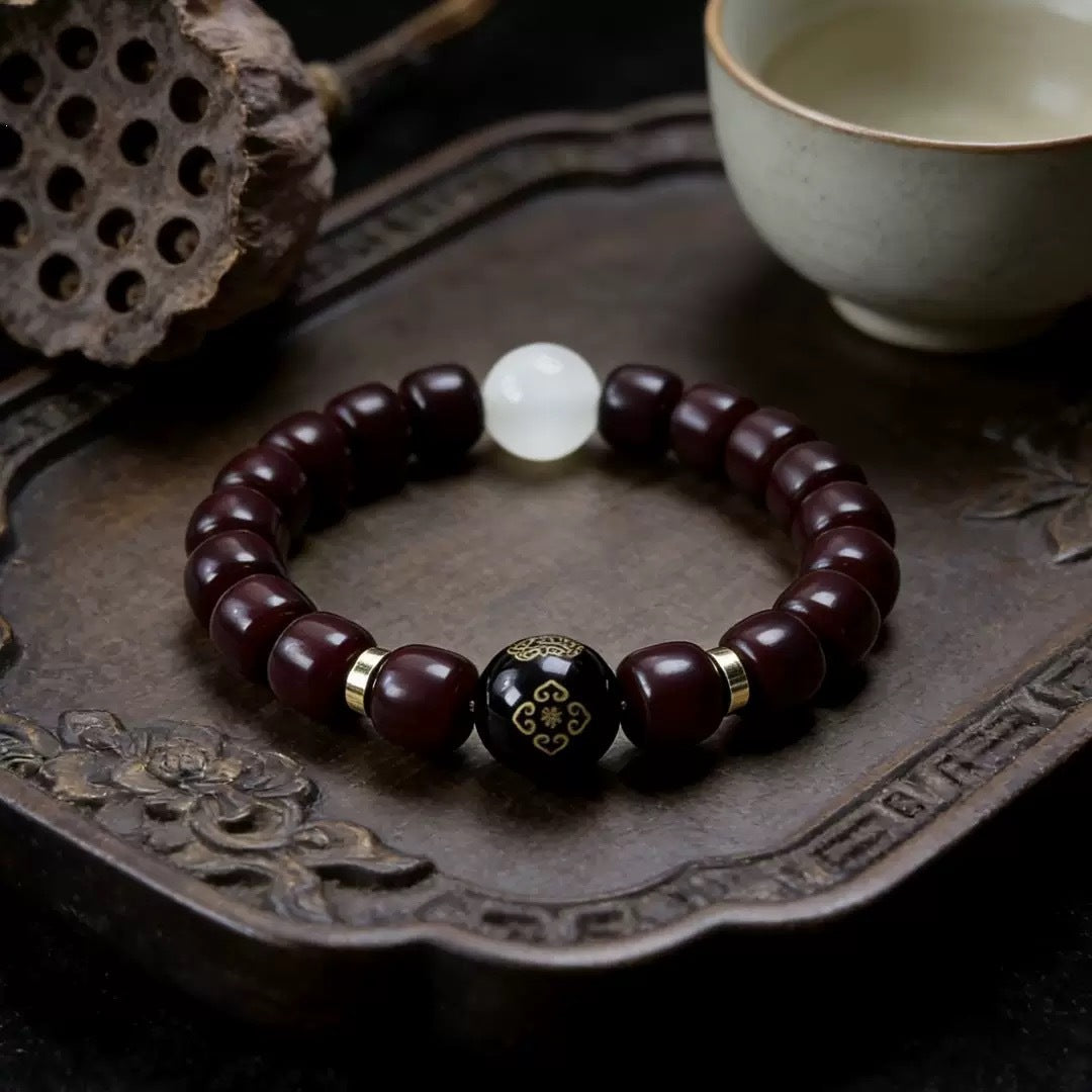 Women's Bodhi Single Circle Heart Old Materials Root Zodiac Boys Hand Bracelet