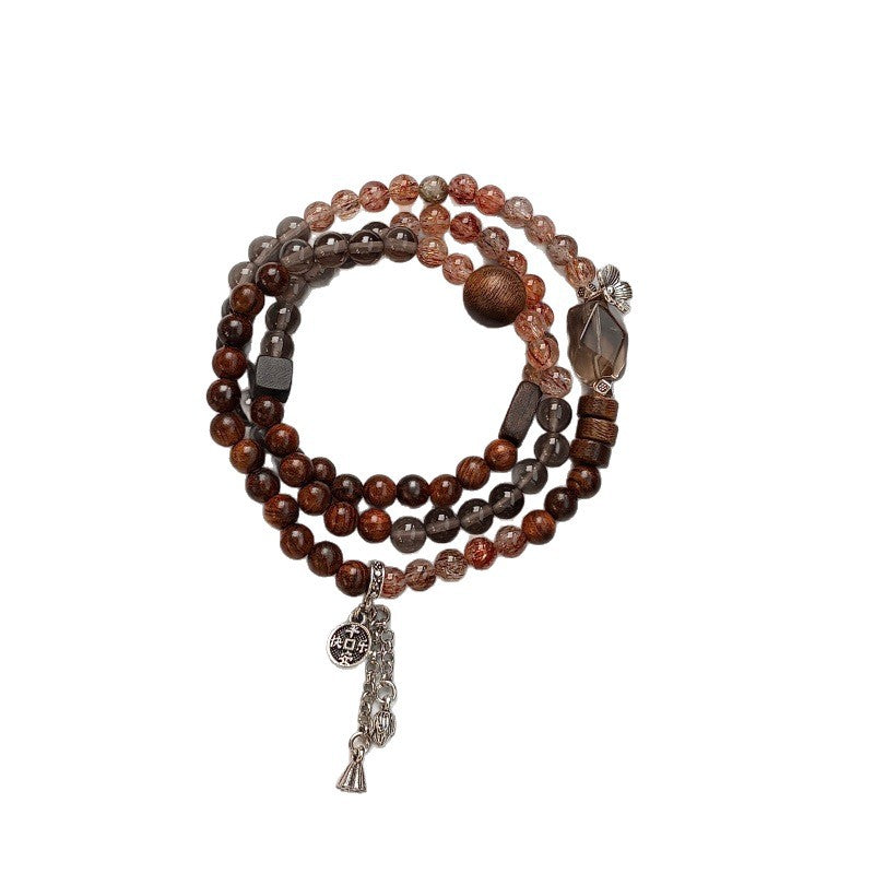 Gold Super Seven Ice Stone Crystal Chinese Bracelets