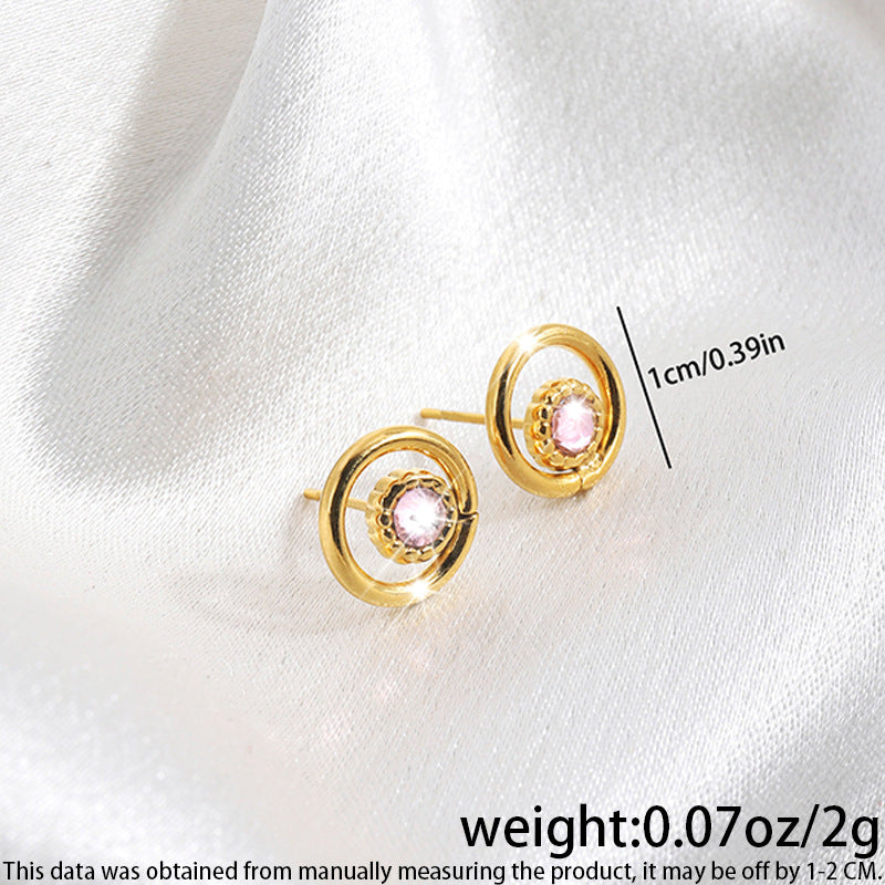 High-grade Fashionable Versatile Micro Diamond Butterfly Earrings